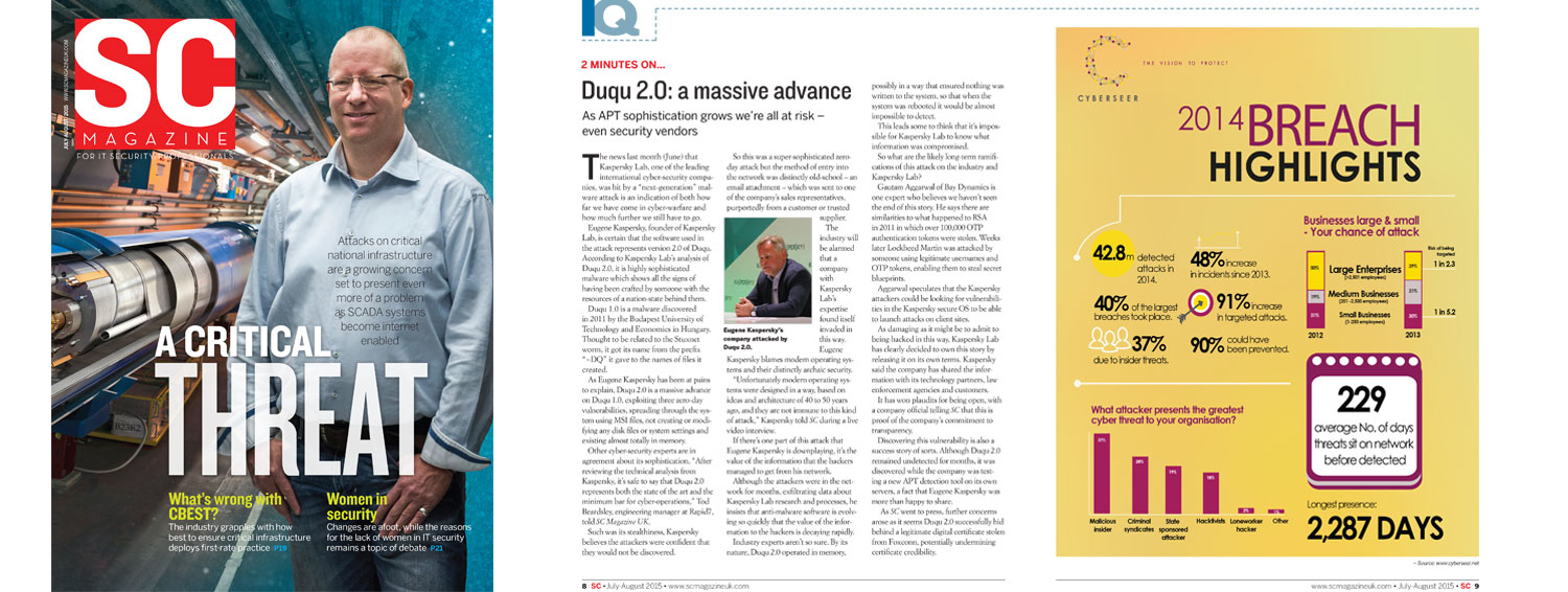Cyberseer Infographic 2014 Breach Highlights published in SC Magazine UK
