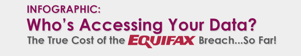 Infographic Who's Accessing Your Data? The True Cost of the Equifax Breach... so far!