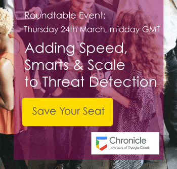 Event 24th March 2022 Adding Speed Smarts and Scale to Threat Detection with Google Chronicle Security