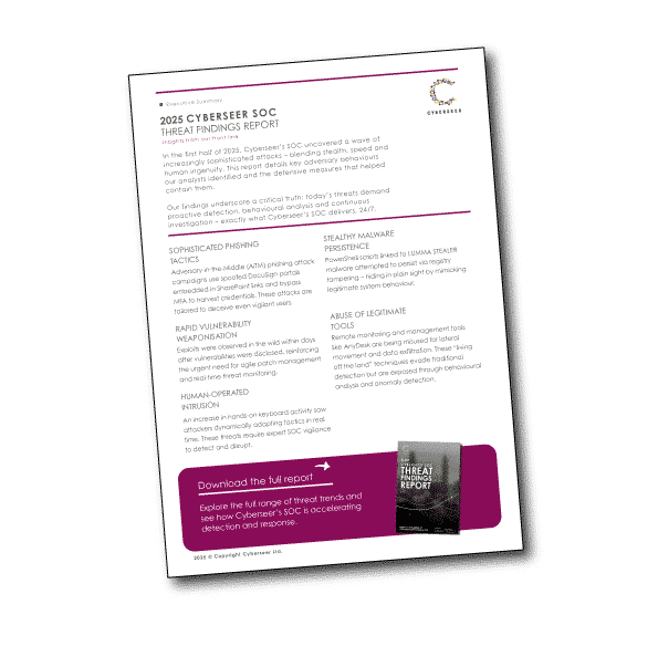 Cyberseer 2025 SOC Threat Findings Exec Summary