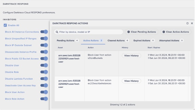 Configure Darktrace Cloud RESPOND preferences